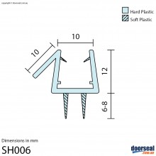 SH006 Shower Screen Seal (10mm glass)